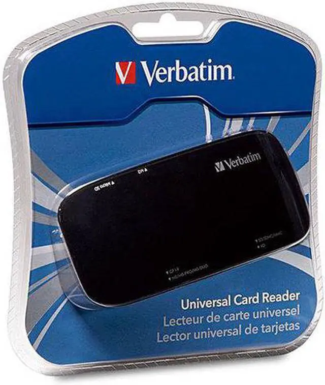Alt view image 7 of 20 - Verbatim Universal Card Reader, USB 2.0 - Black - USB 2.0 - Black