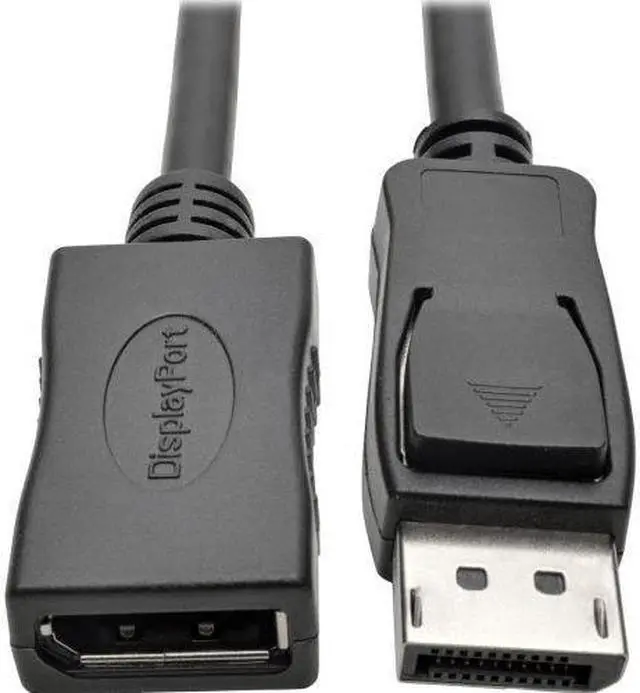 Alt view image 11 of 20 - Tripp Lite P579-003 3 ft. Black DisplayPort Extension Cable with Latch, 4K x 2K (3840 x 2160) @ 60 Hz, HDCP 2.2 (M/F) Male to Female