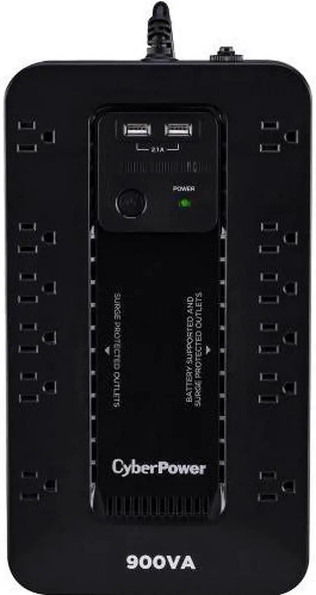 Main image of CyberPower ST900U Standby UPS Systems - 900VA/500W, 120 VAC, NEMA 5-15P, Compact, 12 Outlets, PowerPanel® Personal
