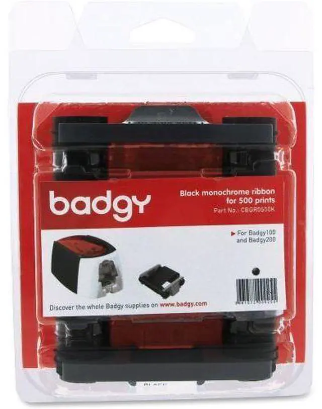 Alt view image 3 of 3 - Evolis Badgy100 & 200 Black Ribbon