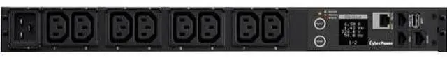Main image of CyberPower PDU31005 Monitored PDU, 100-240V, 20A, 8 IEC-320 C13 Outlets, 1U Rackmount
