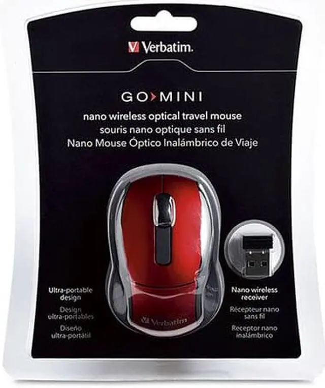 Alt view image 2 of 2 - VERBATIM CORPORATION 97540 WIRELESS OPTICAL MOUSE - RED