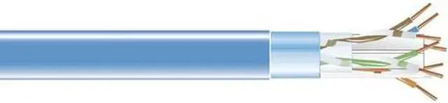 Main image of BlackBox Network Services EVNSL0611A-1000 1000ft Bulk Cat6 Blue Plenum Cabl Solid Shielded Cable 400mhz