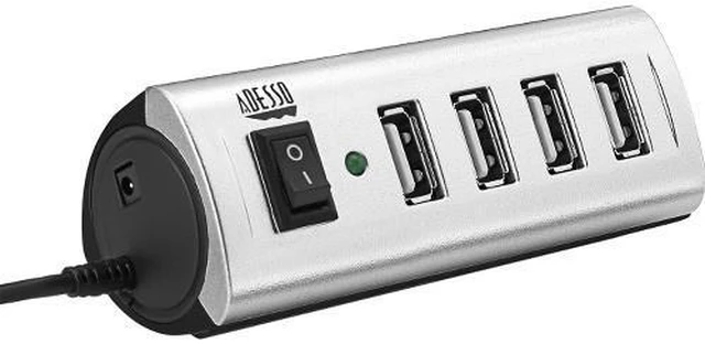 Alt view image 8 of 13 - Adesso AUH-2040 4-Port USB 2.0 Hub