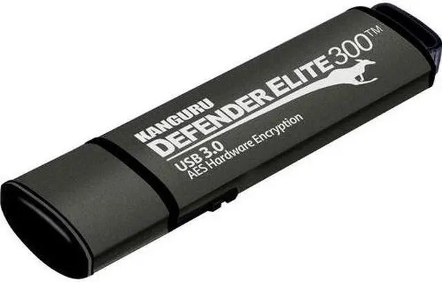 Alt view image 4 of 16 - Kanguru Defender Elite300 16GB FIPS 140-2 Certified, SuperSpeed USB 3.0 Flash Drive 256bit AES Encryption KDFE300-16G