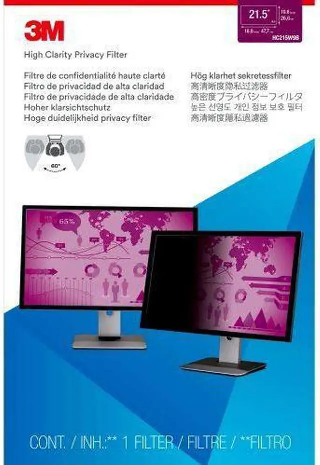 Main image of 3M™ High Clarity Privacy Filter For 21.5" Widescreen Monitor