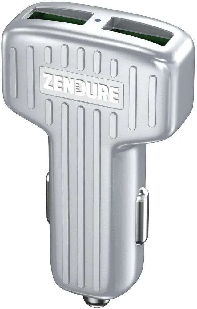 Main image of Zendure 30W Dual USB Car Charger with QC 3.0 for iPhone X/8/7/Plus, iPad Pro/Air 2, Galaxy S9/S8/S7/S6/Edge/Plus, Note 8, LG, Pixel, HTC and More - Silver