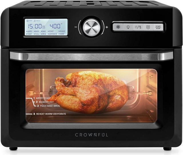 CROWNFUL 19 Quart Air Fryer Toaster Oven, 10-in-1 Countertop Oven
