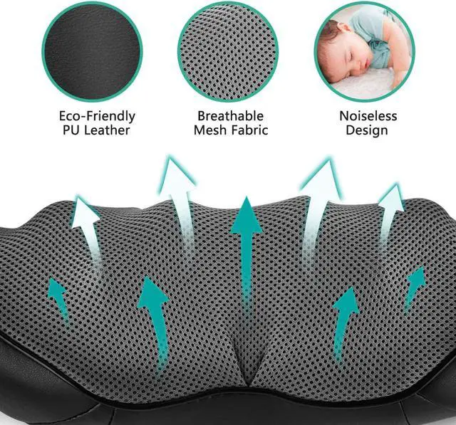 Alt view image 4 of 7 - Medcursor Neck and Shoulder Massager with Heat, 3D Shiatsu Deep Tissue Kneading Massage Pillow for Back, Leg, Body Muscle Soreness Relief
