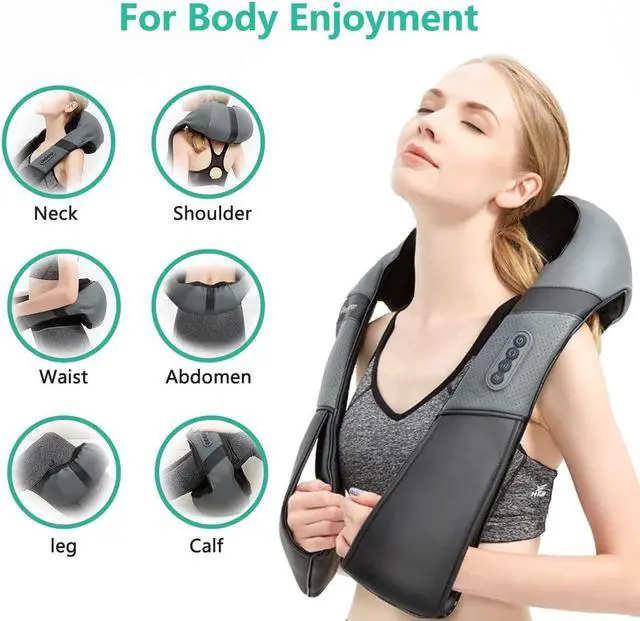 Alt view image 7 of 7 - Medcursor Neck and Shoulder Massager with Heat, 3D Shiatsu Deep Tissue Kneading Massage Pillow for Back, Leg, Body Muscle Soreness Relief