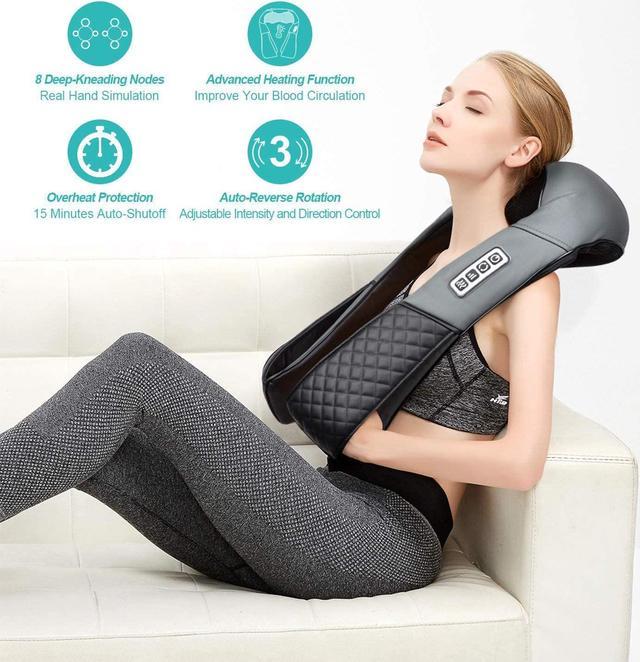  Nekteck Shiatsu Back and Neck Massager with Adjustable