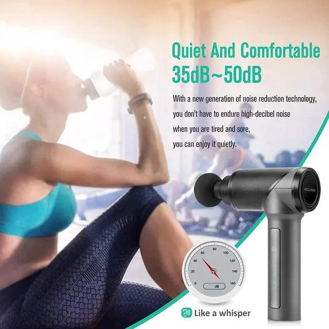 Alt view image 4 of 7 - Medcursor Massage Gun,Handheld Deep Tissue Massager Gun,Portable Muscle Massage Gun for Soreness Relief, High-Intensity Vibration Powerful Brushless Motor