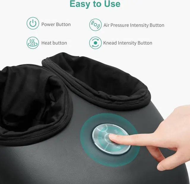 Alt view image 3 of 7 - Medcursor Foot Massager with Heat, Shiatsu Deep Kneading Machine, Smart APP Mobile Control, Delivers Relief for Tired Muscles and Plantar, Multi-Level Settings & Adjust for Home and Office Use