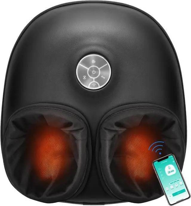 Main image of Medcursor Foot Massager with Heat, Shiatsu Deep Kneading Machine, Smart APP Mobile Control, Delivers Relief for Tired Muscles and Plantar, Multi-Level Settings & Adjust for Home and Office Use