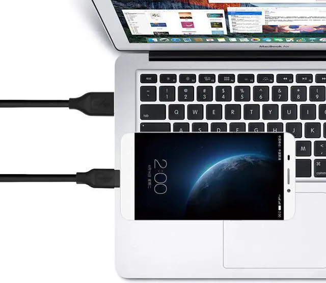Alt view image 7 of 7 - Nekteck USB C Cable, Type C to USB 3.0 Type A Male Data & Charging Cord 5 Pack[ 1ft x 1, 3ft x 3, 6ft x 1]with 56k ohm resistor Galaxy S9/S9 Plus, S8/S8 Plus, Note8, Pixel 2 XL