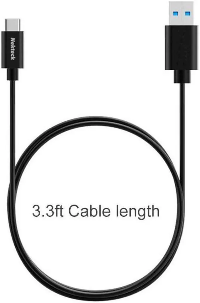 Alt view image 2 of 7 - Nekteck [3PACK] USB 3.1 USB-C to USB A Male 56k ohm resistor 3.3ft Data Charging Cord Reversible Design for Macbook 12 Inch, LG G5/G6, Galaxy S8 S8 Plus/ S9 S9Plus/ Pixel2/ Pixel2 XL More, Black