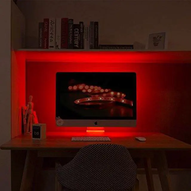 Alt view image 6 of 15 - YEELIGHT Smart WiFi LED RGB Light Strip, Dimmable, 16 Million Color Options -- Compatible With Google Assistant and Amazon Alexa, 6.5FT/2M