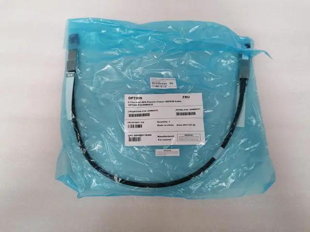 Alt view image 2 of 2 - *LENOVO 0.75M INTEL OPA 100 SERIES PASSIVE COPPER QSFP28 CABLE