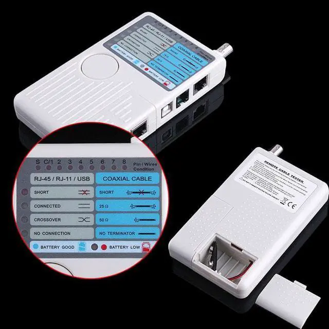 Alt view image 4 of 5 - New Portable Ethernet Network Cable Tester Remote RJ11 RJ45 USB BNC LAN For UTP STP LAN Cables Tracker Detector
