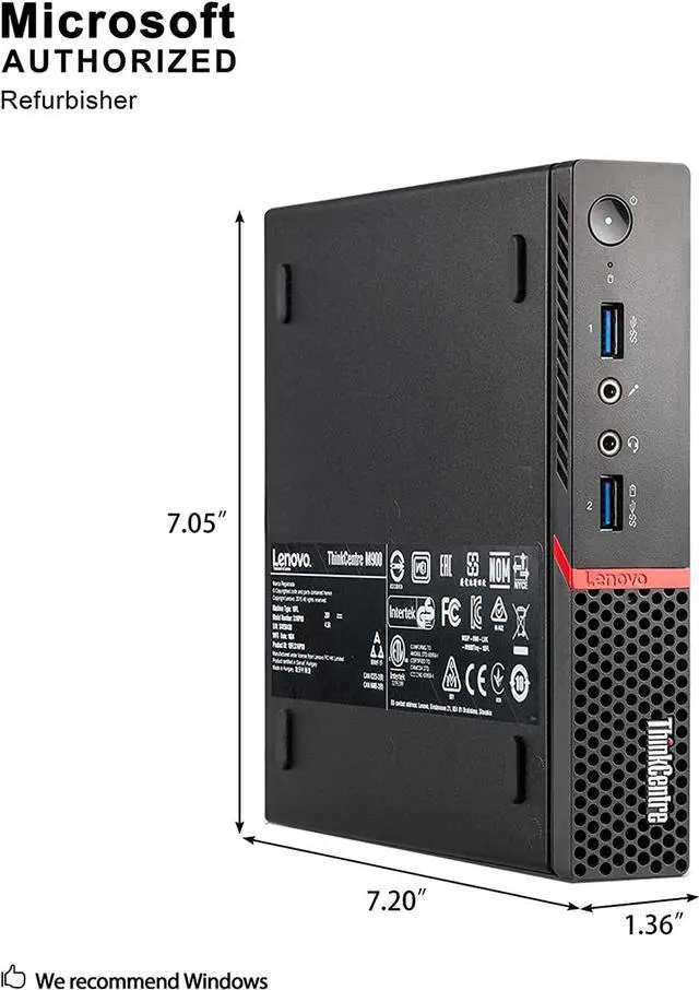Alt view image 3 of 3 - Lenovo Thinkcentre M900 Micro (MFF) Intel Core i5-6700T 2.80GHz 16GB 512GB SSD Windows 10 Pro