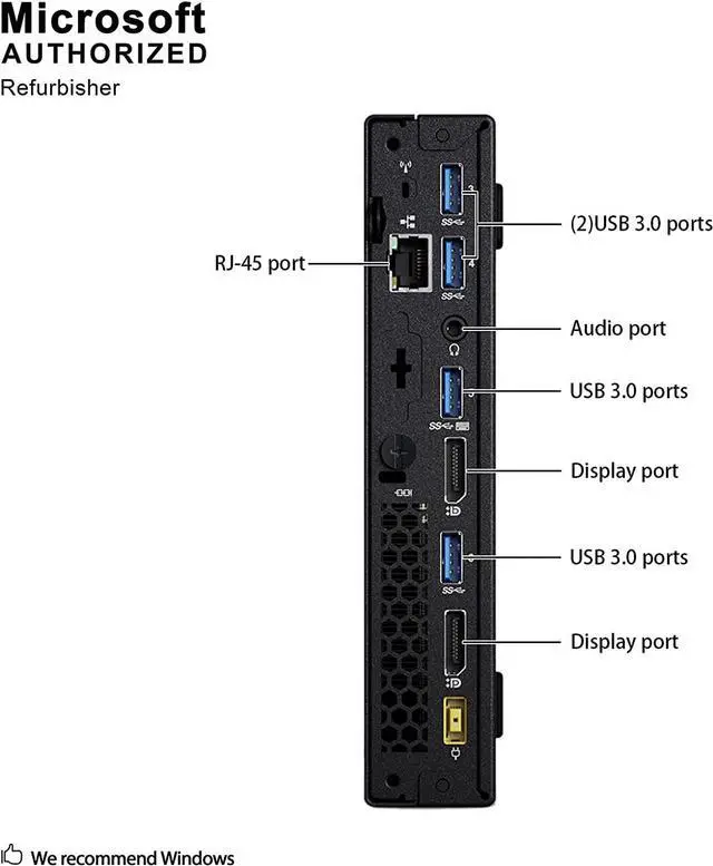 Alt view image 2 of 3 - Lenovo Thinkcentre M900 Micro (MFF) Intel Core i5-6700T 2.80GHz 16GB 512GB SSD Windows 10 Pro