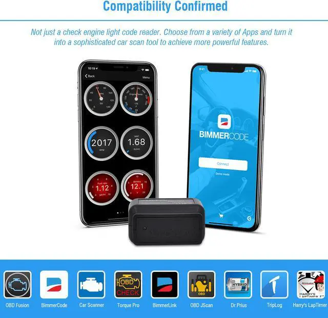 Alt view image 3 of 4 - Veepeak OBDCheck BLE+ Bluetooth 4.0 OBD2 Scanner Adapter Check Engine Diagnostic Code Reader for iOS & Android Supports 1996 and Newer Vehicles in the US