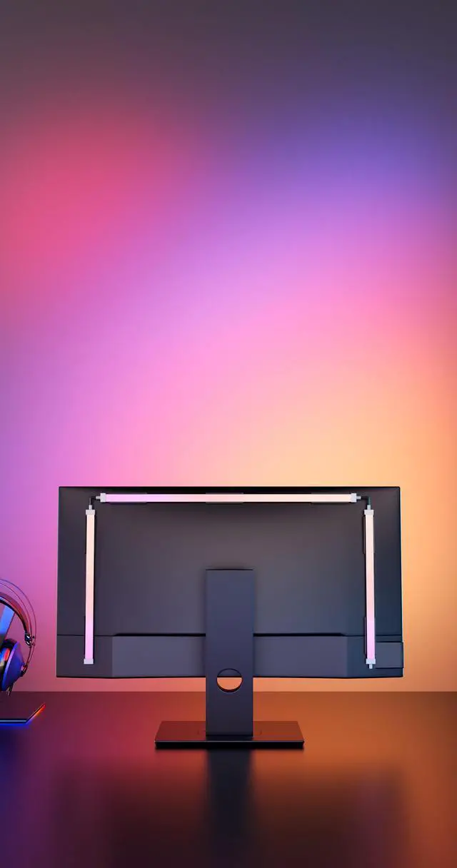 Alt view image 3 of 4 - LED light Strip, USB-Powered Software-Controlled RGB Strip Lights for PC Monitor/ Mirror/ TV, Smart Gaming Ambient Lighting with Color-Match Video, Music Sync