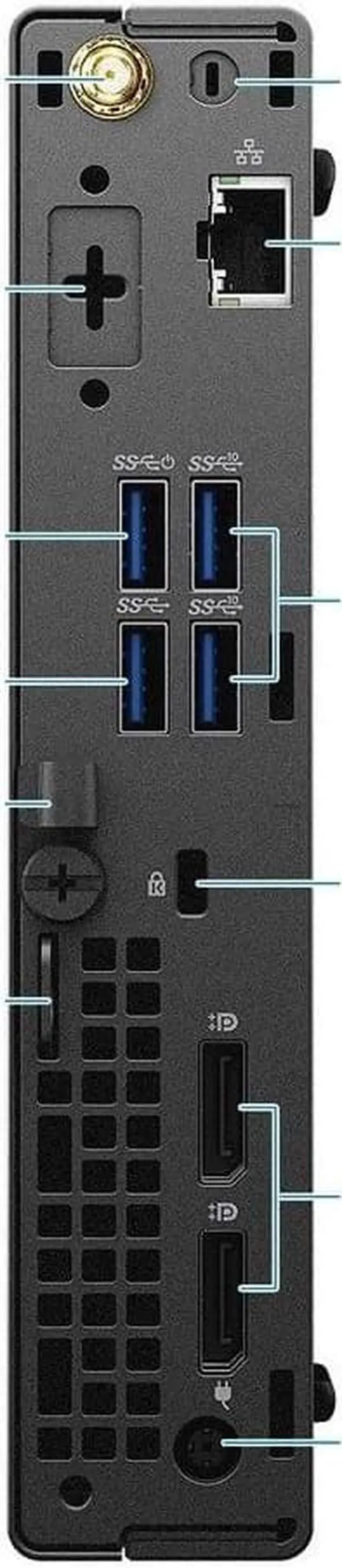 Alt view image 2 of 2 - Dell Optiplex 7080 Micro (MFF) 10th Gen Core i5-10500 (6-Core) 256GB PCIe SSD 16GB RAM WiFi 6 AX Windows 10 Professional