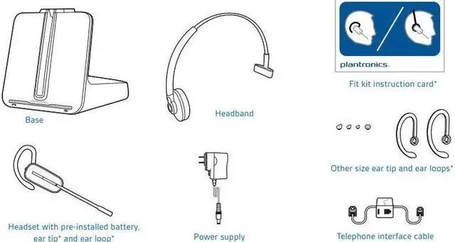 Alt view image 9 of 18 - Plantronics CS545 XD Mono Wireless Headset