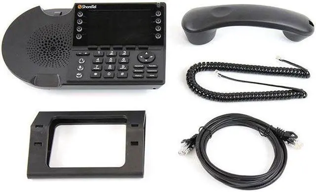 Alt view image 5 of 12 - Shoretel IP 485G IP485G VoIP POE black business gigabit telephone phone