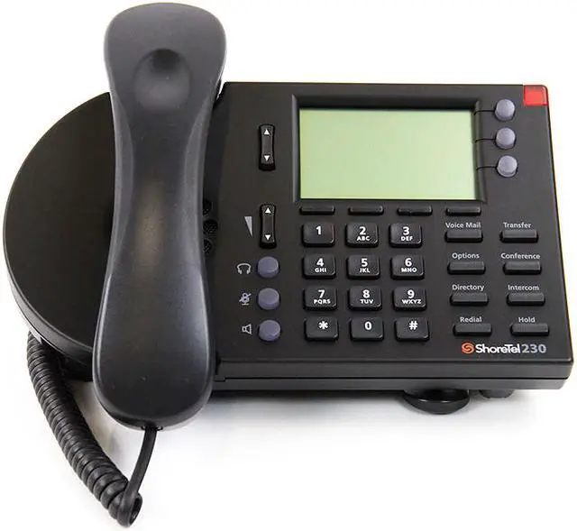 Alt view image 3 of 4 - ShoreTel ShorePhone IP 230 3-Line IP Telephone (Black)-3pack