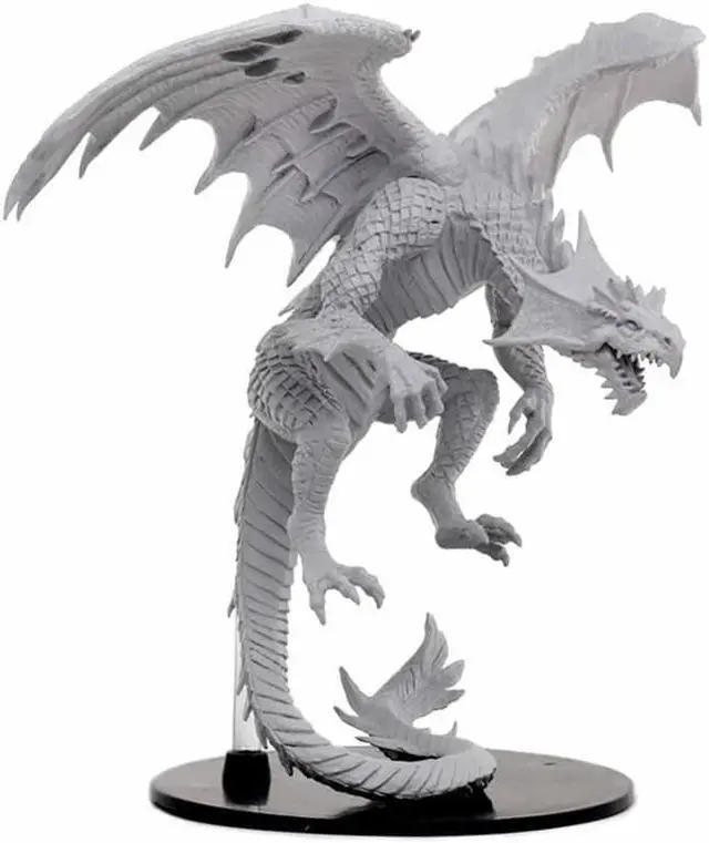 Alt view image 5 of 18 - Pathfinder Deep Cuts Gargantuan White Dragon Unpainted WizKids