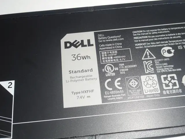 Alt view image 3 of 9 - New Dell OEM Original Venue 11 Pro 7130 7139 Tablet 36Whr System Battery HXFHF