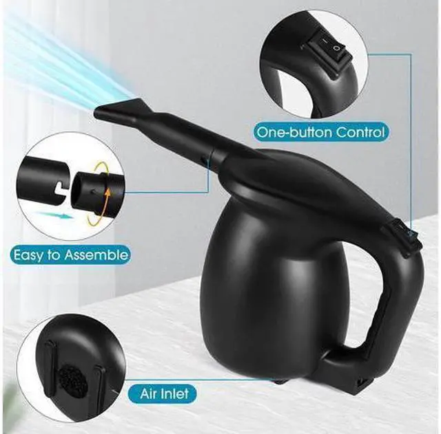 Alt view image 6 of 7 - Air Blower for Computer - Electric Air Duster, 600W High Power Portable Compressed Air Duster Cans for Laptop, PC,Computer, Car, Hairs, Crumbs, Scraps Cleaner