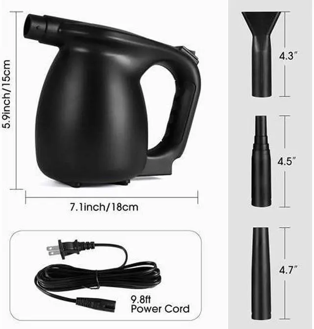 Alt view image 7 of 7 - Air Blower for Computer - Electric Air Duster, 600W High Power Portable Compressed Air Duster Cans for Laptop, PC,Computer, Car, Hairs, Crumbs, Scraps Cleaner