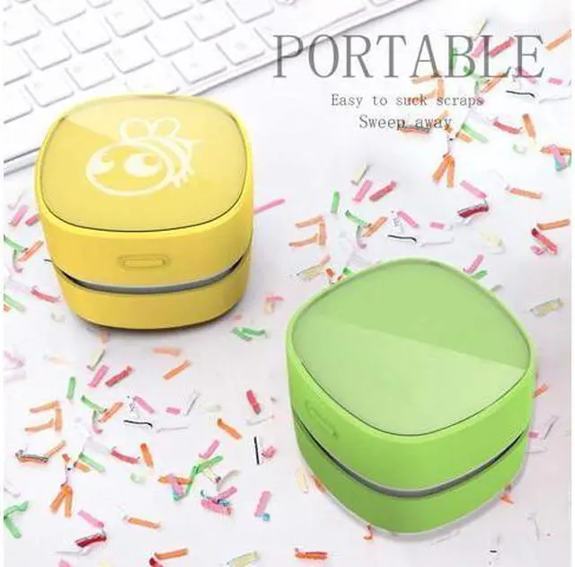 Alt view image 4 of 6 - Desktop Vacuum cleaner,Mini table dust sweeper Energy Saving with auto power-off function,High endurance up to 400 mins,Cordless&360º Rotatable Design for Keyboard/Home/Office(green charging)