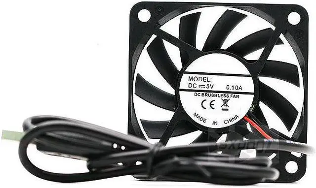 Alt view image 3 of 5 - 5V ultra-quiet 6CM ultra-thin USB interface, router, power cat, light cat, cooling fan 6010 0.10A 16CFM double ball Backpacking, camping tents to ventilate heat, carry a lightweight fan with you