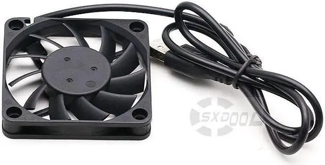 Alt view image 5 of 5 - 5V ultra-quiet 6CM ultra-thin USB interface, router, power cat, light cat, cooling fan 6010 0.10A 16CFM double ball Backpacking, camping tents to ventilate heat, carry a lightweight fan with you