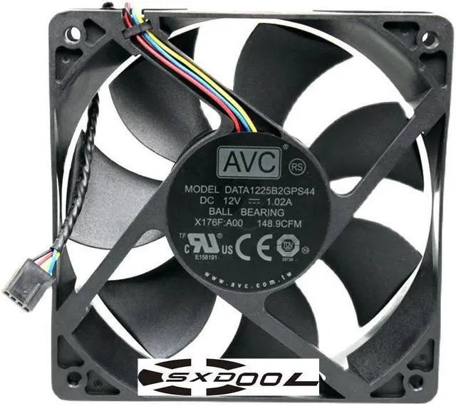 Main image of New original AVC DATA1225B2GPS44 12V 1.02A 12CM 12025 4-wire inverter equipment fan X176F