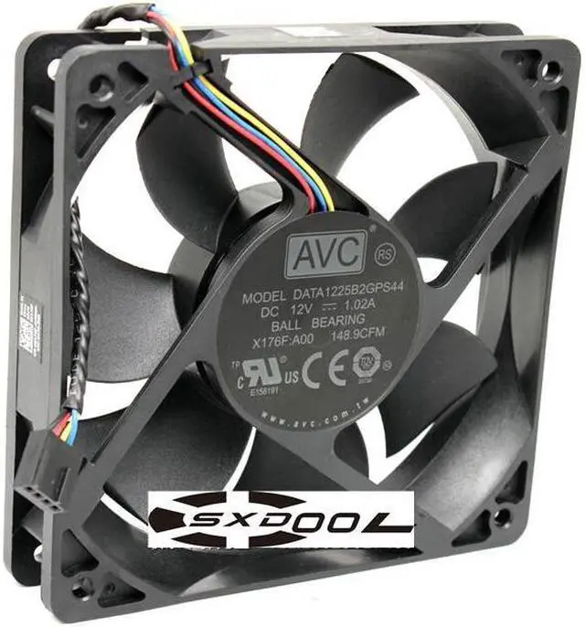 Alt view image 3 of 3 - New original AVC DATA1225B2GPS44 12V 1.02A 12CM 12025 4-wire inverter equipment fan X176F