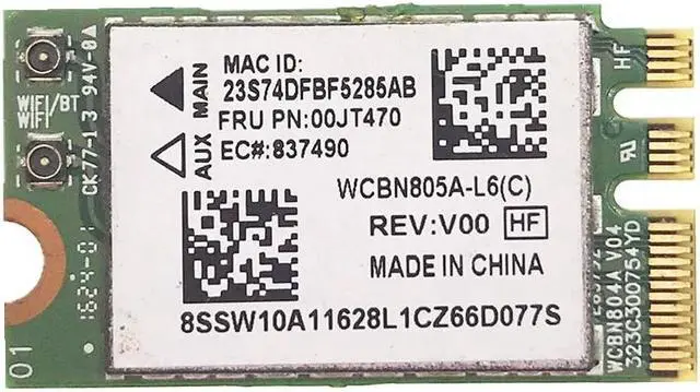 Main image of For QCNFA34AC AC+BT4.0 WiFi Card For Lenovo IdeaPad G50-45 G70-80 Series FRU 00JT470 WCBN805A-L6(C)