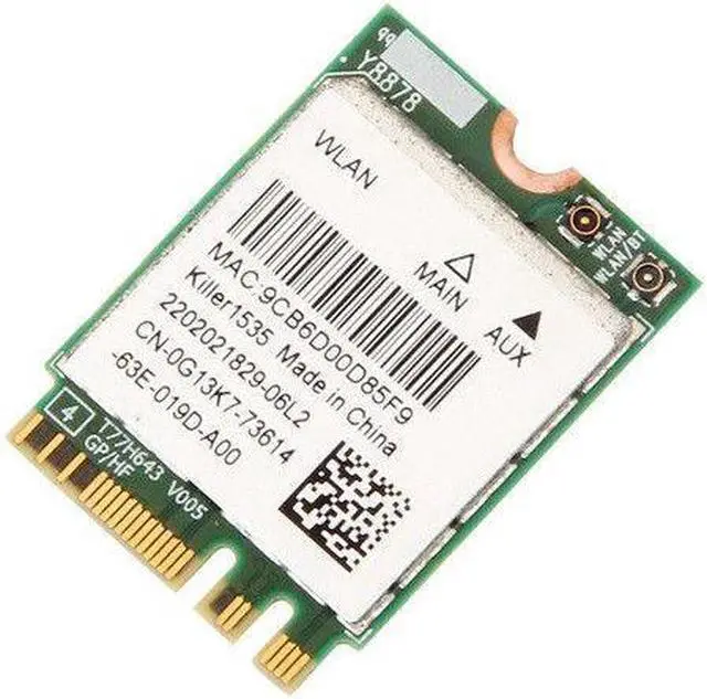 Alt view image 3 of 6 - Atheros QCNFA364A Killer 1535 AC NGFF 867Mbps WiFi + Bluetooth 4.1 Wireless Card