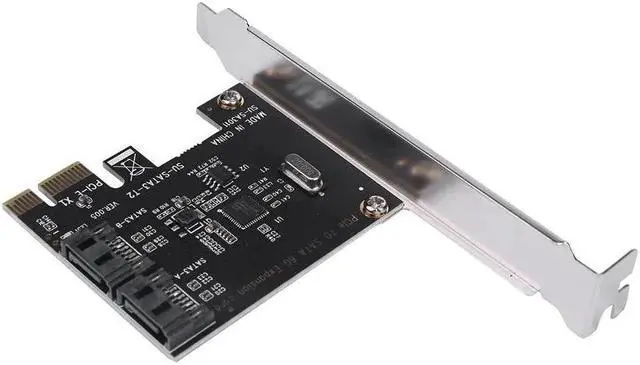 Alt view image 3 of 5 - Mining Card High Speed PCIe PCI Express to 6G SATA3.0 2 Port SATA III 6G Controller Expansion Card Adapter With High/Low Profile Bracket
