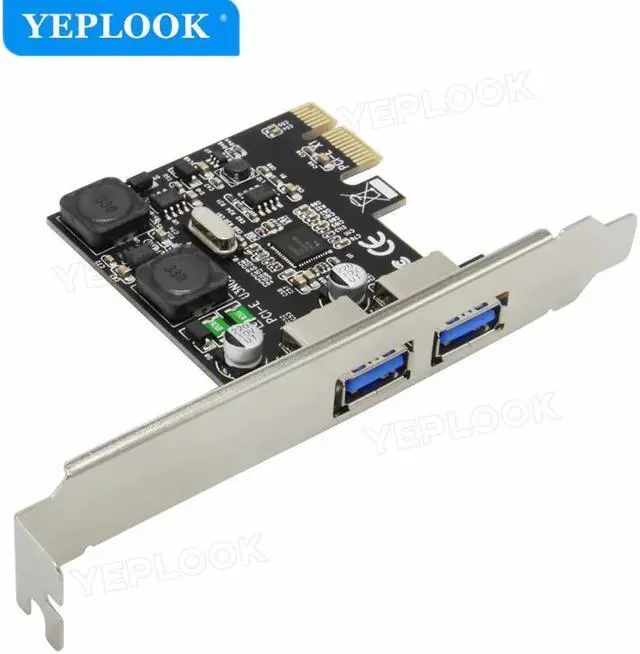 Alt view image 4 of 5 - USB 3.0 PCI-E Expansion Card External 2 Port USB3.0 PCIe Card with 2 Power Modules 4A Current 5Gbps NEC720202 Chip for Desktop