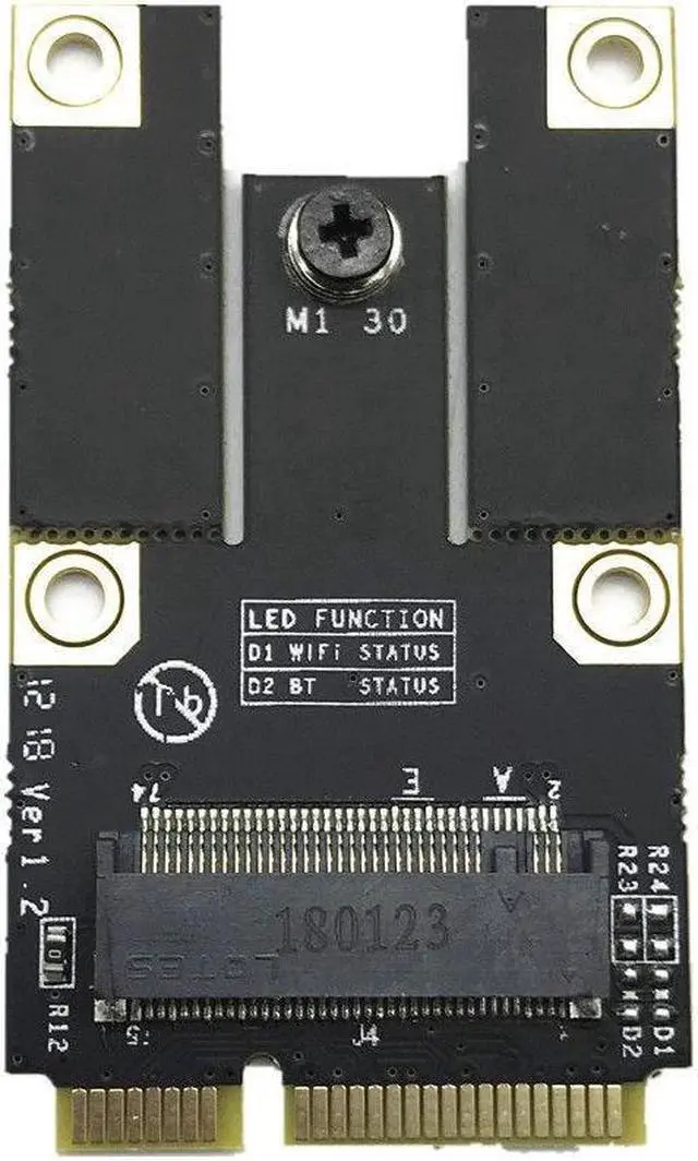 Alt view image 4 of 5 - New NGFF M.2 Key A Wifi Bluetooth Card to Mini PCI-E Converter Adapter Card