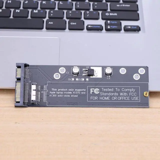 Alt view image 3 of 5 - 6+12pin SSD to SATA Converter Card Board for Apple 2010 2011 for MacBook Air A1370 A1369 SSD to 2.5" SATA 22pin
