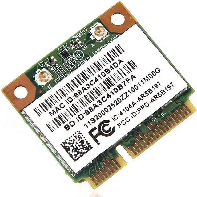 Alt view image 5 of 6 - Atheros AR5B197 802.11 b/g/n Bluetooth 3.0 WiFi PCI-E Wireless Card For IBM 470