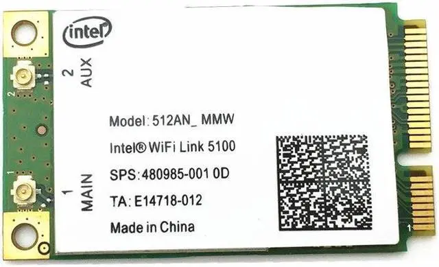 Main image of For wireless WiFi Link Intel 5100 512AN_MMW Mini PCI-E  card 300Mbps 802.11a/g/n 512AN_MMW 480985-001 DV4 DV5 6930p 8530p