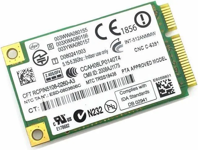 Alt view image 4 of 4 - For wireless WiFi Link Intel 5100 512AN_MMW Mini PCI-E  card 300Mbps 802.11a/g/n 512AN_MMW 480985-001 DV4 DV5 6930p 8530p