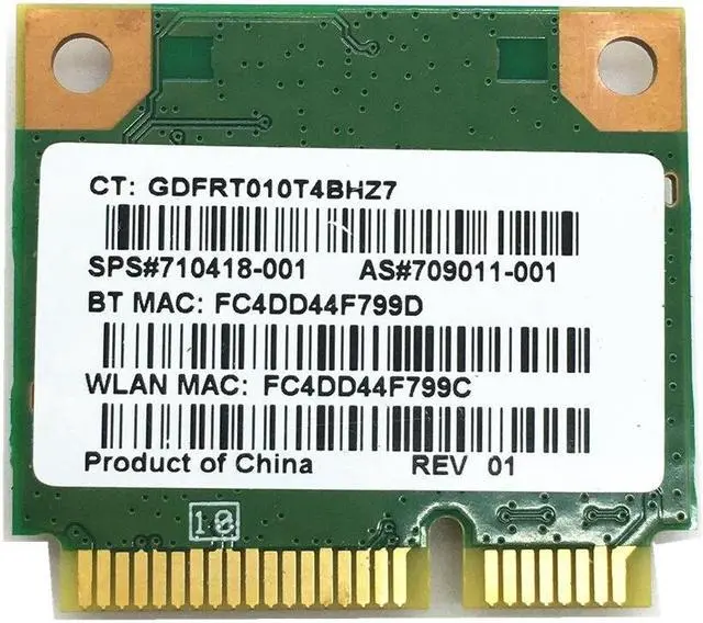 Alt view image 2 of 4 - MT7630E Wireless 150Mbps 802.11BGN Network Mini PCI-E Adapter SPS:710418-001 Laptop Wifi Card for Pavilion m4 m6 envy14 16